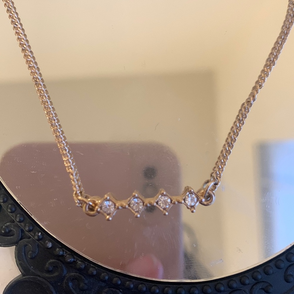 GUESS: Sequence 14KT Diamond Necklace, Yellow Finish